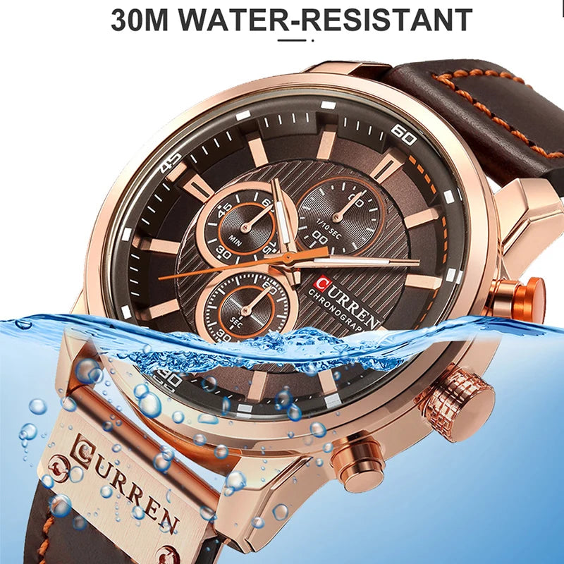 Luxury Chronograph Quartz Watch Men