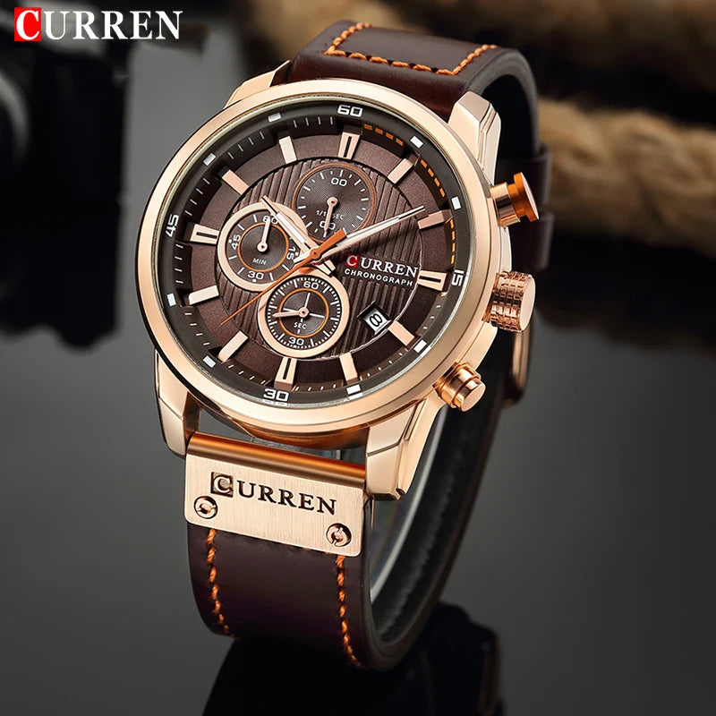 Luxury Chronograph Quartz Watch Men