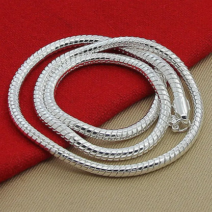 Snake Chain Bracelet Necklace Sets For Women Man Fashion Charm Jewelry