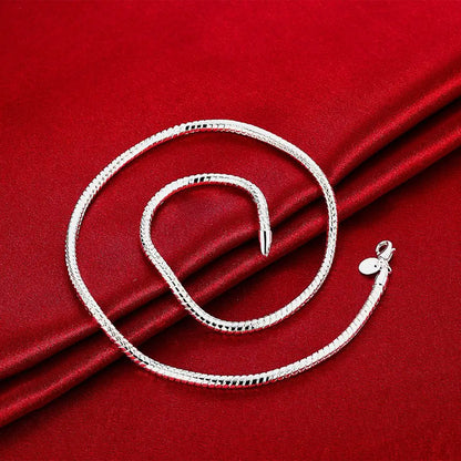 Snake Chain Bracelet Necklace Sets For Women Man Fashion Charm Jewelry